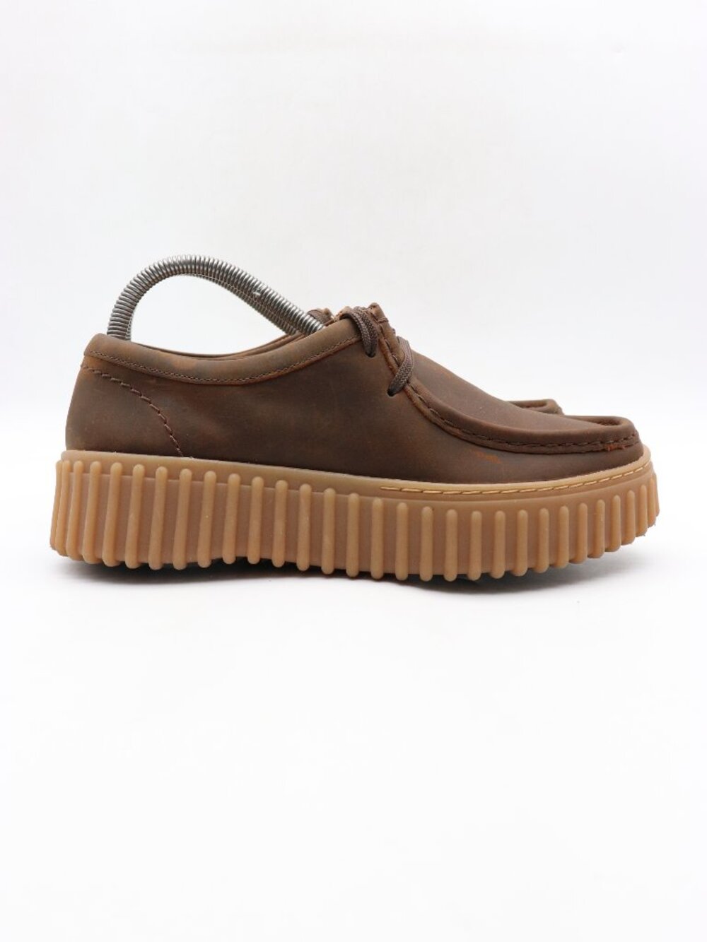 Clarks Torhill Women's Size 8.5 M Brown Platform Bee Waxed Leather